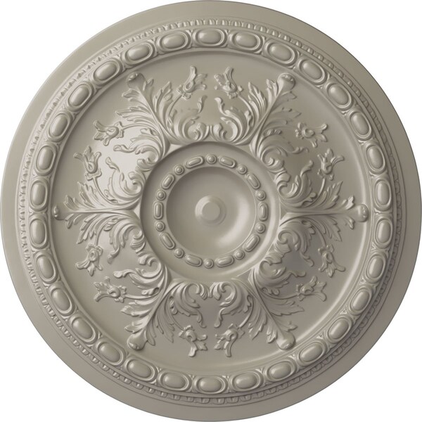Ekena Millwork Stockport Ceiling Medallion (Fits Canopies up to 6 1/4"), Hand-Painted Pearl White, 28"OD x 2 3/4"P CM28STPWS - main